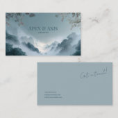 Carte De Visite Ethereal Misty Mountain Forest Serene Landscape (Devant / Derrière)