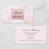 Carte De Visite Ethereal Rose Rose Bokeh Elegant Gold Glamor Cadre (Devant / Derrière)