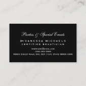 Carte De Visite Ethereal Sparkle Butterfly Elegant Event Planner (Dos)