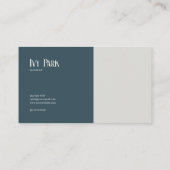 Carte De Visite Ethereal White Rose Floral and Full Moon Night  (Dos)