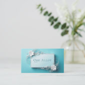 Carte De Visite Ethereal Winter Magie Crystalline Botanique (Debout devant)