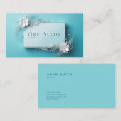 Carte De Visite Ethereal Winter Magie Crystalline Botanique (Devant / Derrière)