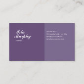 Carte De Visite Ethérée Abstraite Améthyste cristal géométrique (Dos)