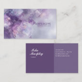Carte De Visite Ethérée Abstraite Améthyste cristal géométrique (Devant / Derrière)