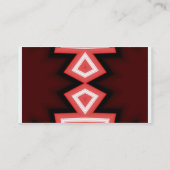 Carte De Visite ETHNIQUE / ROUGE BLANC GÉOMÉTRIQUE ABSTRAIT Pearl (Dos)