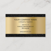 Carte De Visite Étincelle blanche Arrière - plan d'or (Dos)