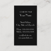 Carte De Visite Étincelle de diamant de bijoux de bijoutier (Dos)