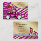 Carte De Visite Étincelle de roses indien de bijoux de bourse (Devant / Derrière)