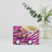 Carte De Visite Étincelle de roses indien de bijoux de bourse (Debout devant)