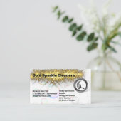 Carte De Visite Étincelle dorée | Bulles de savon | Squeegee (Debout devant)