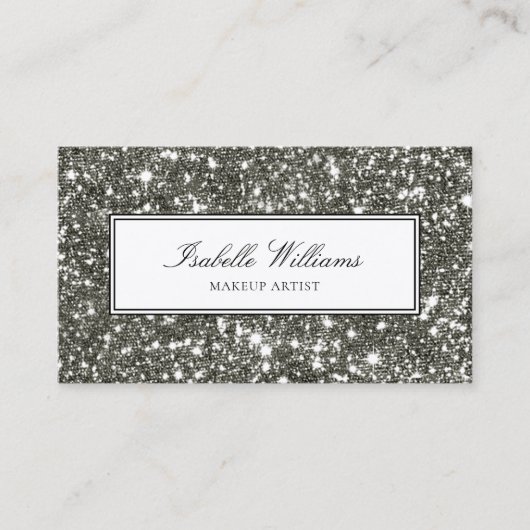 Carte De Visite Étincelle Glamour Faux Diamond Parties scintillant (Devant)