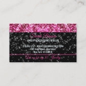 Carte De Visite Étincelle rose Glitz Glam Starlust Bijoux (Dos)