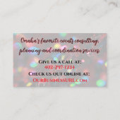 Carte De Visite Étincelle rouge foncé (Dos)