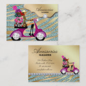 Carte De Visite Étincelle turquoise d'or de bijoux de bourse (Devant / Derrière)