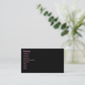 Carte De Visite Étincelles de rose (Debout devant)