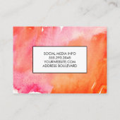 Carte De Visite Etiqueta / Couleur d'eau expressive (Dos)