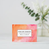 Carte De Visite Etiqueta / Couleur d'eau expressive (Debout devant)