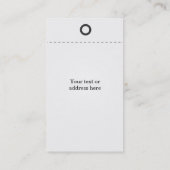 Carte de visite etiquette (Dos)