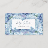 Carte de visite étiquette bleu hydrangea (Devant)