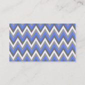 Carte de visite Étiquette Blue Grey Chevron (Dos)