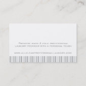 Carte De Visite Étiquette/carte de visite gris d'oscillation de (Dos)