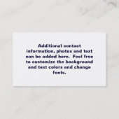 Carte de visite, étiquette de cadeau - cowboy (Dos)