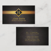 Carte de visite Étiquette de ciment Gold Diamond (Devant / Derrière)