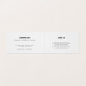 Carte De Visite Étiquette noire et grise de coup (Intérieur déplié)