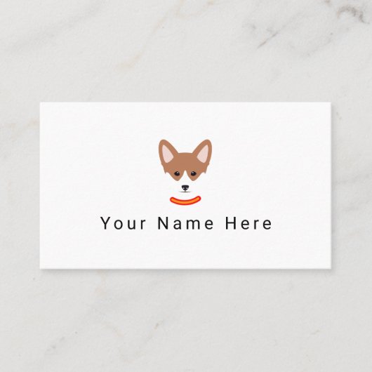 Carte de visite étiquette visage de chien (Devant)