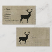 Carte de visite/étiquettes de silhouette de mâle (Devant / Derrière)