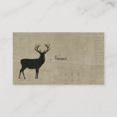 Carte de visite/étiquettes de silhouette de mâle (Dos)