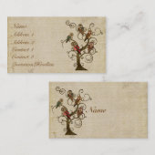 Carte de visite/étiquettes minables d'arbre de (Devant / Derrière)