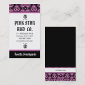 Carte De Visite Étoile 311 rose (Devant / Derrière)