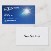 Carte De Visite étoile 3D lumineuse contre le ciel de soirée (Devant / Derrière)