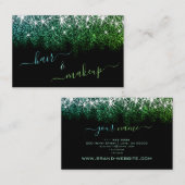 Carte De Visite Étoile à cheveux et maquillage Lumineuse Parties s (Devant / Derrière)