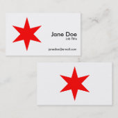 Carte De Visite Étoile à six points du drapeau de Chicago (Devant / Derrière)