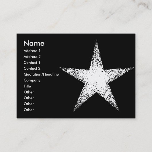 Carte De Visite Étoile blanche | (Devant)