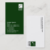 Carte De Visite Étoile claire - Vert foncé II (Devant / Derrière)