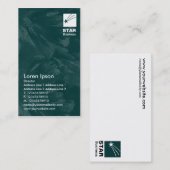 Carte De Visite Étoile claire - Vert foncé Texté (Devant / Derrière)