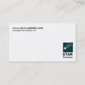Carte De Visite Étoile claire - Vert foncé Texté (Dos)