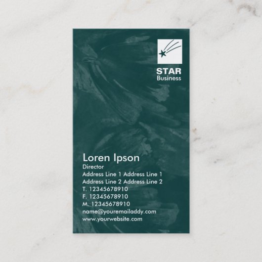 Carte De Visite Étoile claire - Vert foncé Texté (Devant)