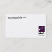 Carte De Visite Étoile claire - Violet foncé (Dos)