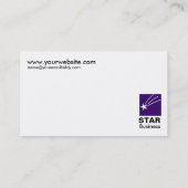 Carte De Visite Étoile claire - Violet foncé (Dos)