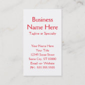 Carte De Visite étoile de bokeh de la vie (Dos)