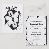 Carte De Visite étoile de coeur anatomique de la vie (Devant / Derrière)