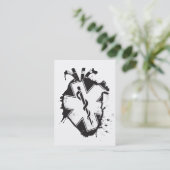 Carte De Visite étoile de coeur anatomique de la vie (Debout devant)