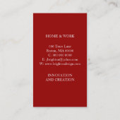 Carte De Visite Étoile de dent de scie (Dos)