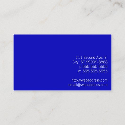 Carte De Visite Étoile de la vie (Dos)