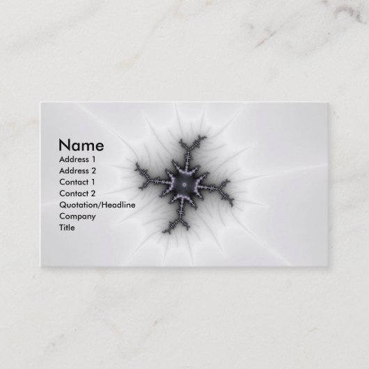 Carte De Visite Étoile de neutron - Art fractal (Devant)