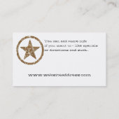 Carte De Visite Étoile de pays/carte de visite occidentaux (Dos)